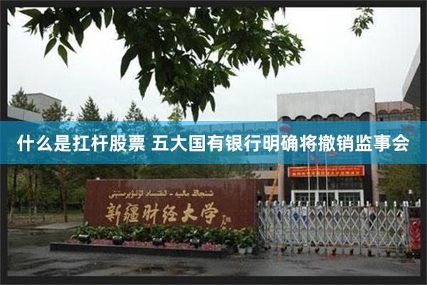 什么是扛杆股票 五大国有银行明确将撤销监事会