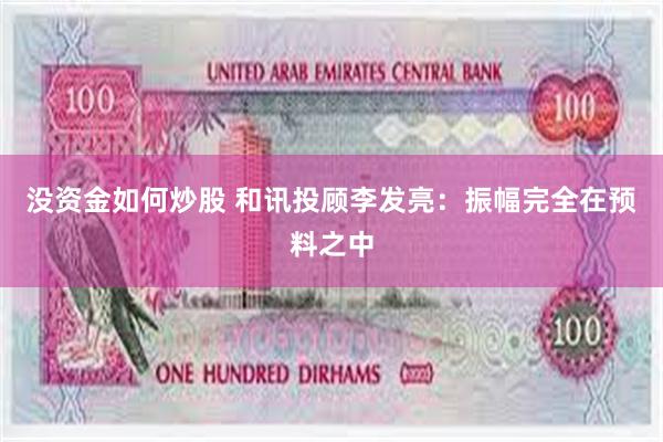 没资金如何炒股 和讯投顾李发亮：振幅完全在预料之中