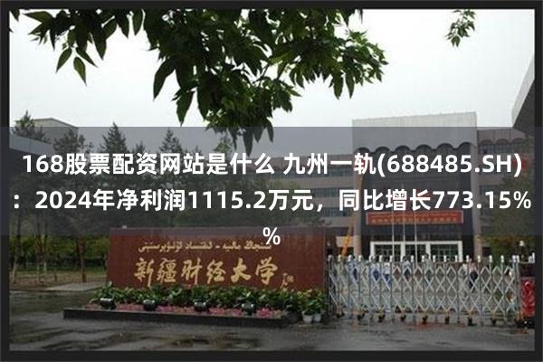 168股票配资网站是什么 九州一轨(688485.SH)：2024年净利润1115.2万元，同比增长773.15%
