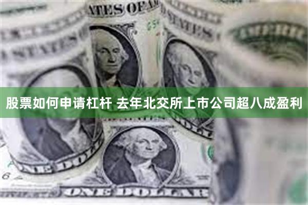 股票如何申请杠杆 去年北交所上市公司超八成盈利