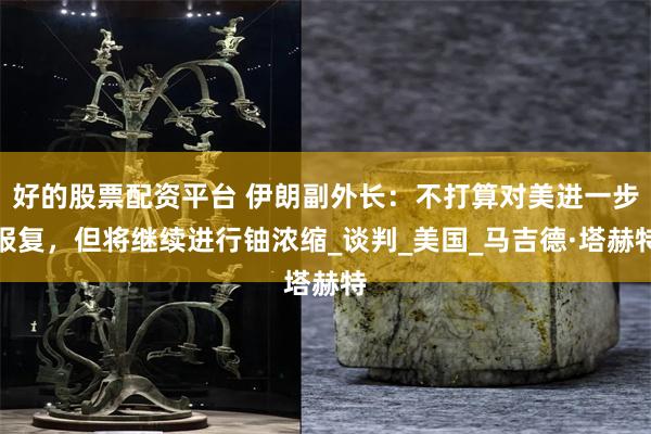 好的股票配资平台 伊朗副外长：不打算对美进一步报复，但将继续进行铀浓缩_谈判_美国_马吉德·塔赫特