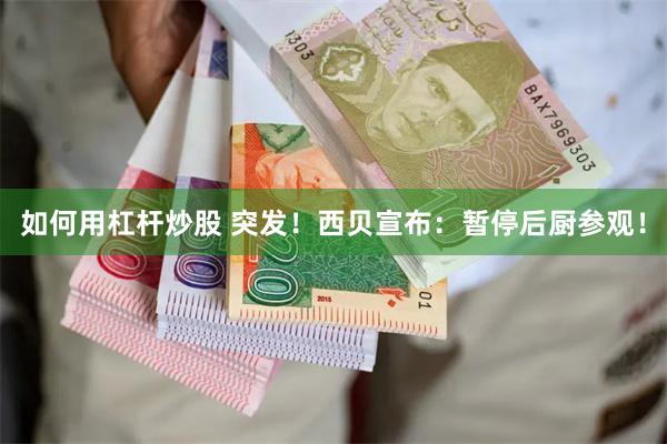 如何用杠杆炒股 突发！西贝宣布：暂停后厨参观！